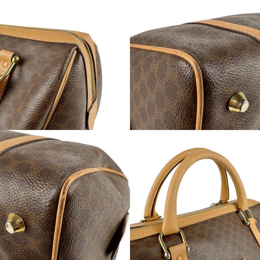 Celine Macadam Leather Handbag Brown Gold - Picture 4 of 4